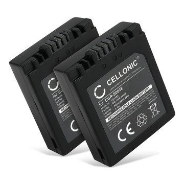 2x Batteri for Panasonic Lumix DMC-FZ20, Lumix DMC-FZ5, DMC-FZ10, DMC-FZ3, DMC-FC20, DMC-FZ4 Kameraer 700mAh fra CELLONIC