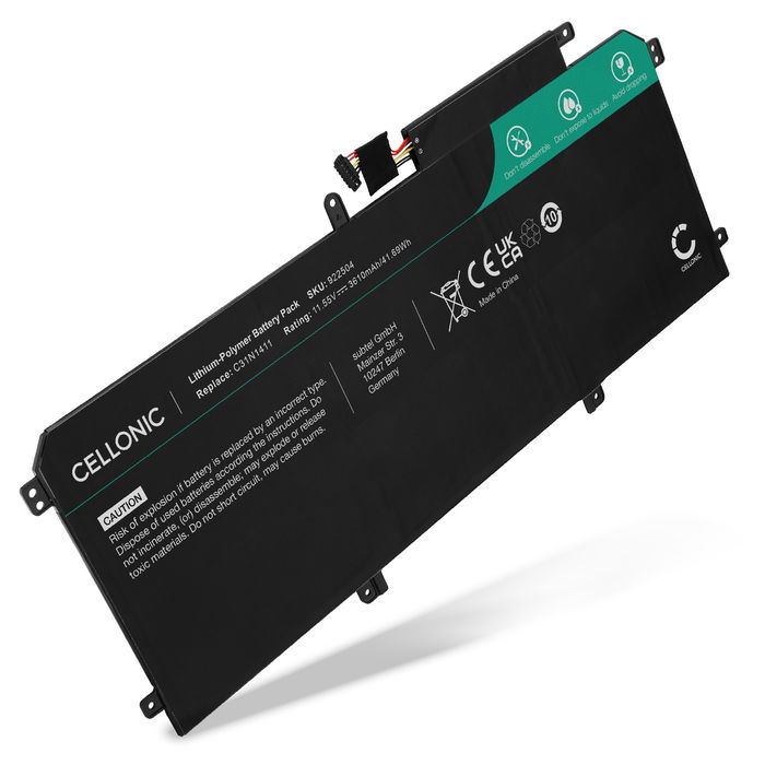 Batteri for ASUS Zenbook UX305 Accu 3610mAh Akku bytte Batteri