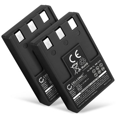2x Batteri for Canon Digital IXUS 300 330 400 430 500 IXUS V2 V V3 PowerShot S100 Digital ELPH Kameraer 830mAh fra CELLONIC
