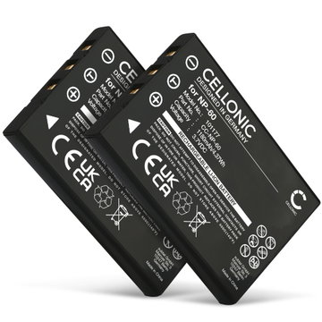 2x Batteri for HP Photosmart R507 R607 R707 R717 R725 R727 R817 R818 R827 R837 R847 R926 R927 1180mAh fra CELLONIC