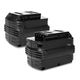 2x Batteri DE0240, DE0243, DE0241, DW0240, DE0240-XJ,DW0242 3000mAh