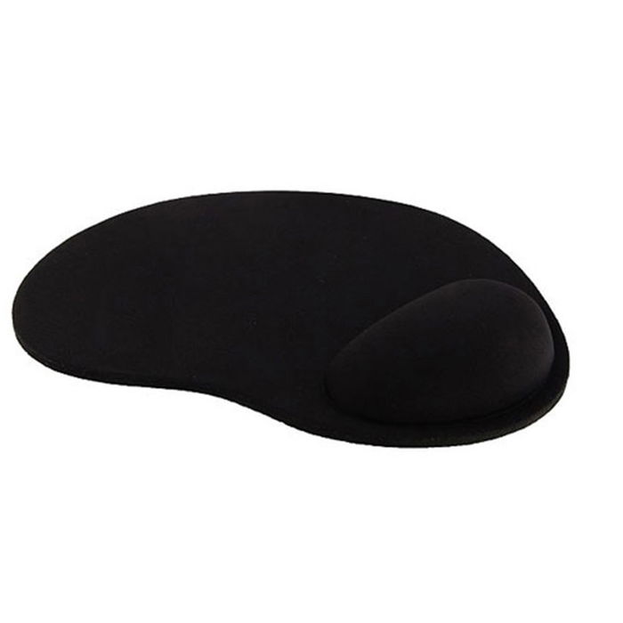 Ergonomic Mouse Mat with Wrist Support RSI / Carpal Tunnel Mouse Pad with foam Cushion Padded Computer Arm Rest - Black