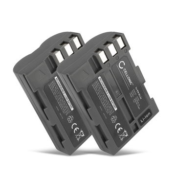 2x Batteri for Nikon D100 D200 D300 D300S D50 D70 D700 D70s D80 D90 D900 ENEL3e Kameraer 2000mAh fra CELLONIC