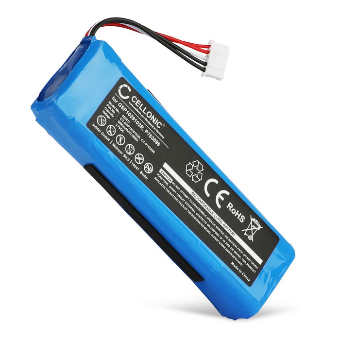 Batteri for JBL Charge 2, Charge 2 Plus, Charge 3 (2015) GSP1029102 (6000mAh, 3.7V) fra CELLONIC