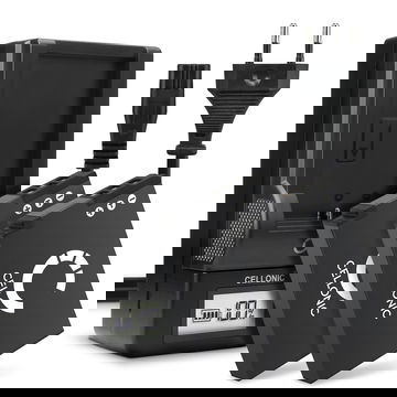 2x Batteri for Nikon CoolPix A900 W300 AW130 S9900 S9700 S9500 S9300 S9100 S8200 S6300 AW100s AW110s EN-EL12 Kameraer 1100mAh + Lader fra CELLONIC