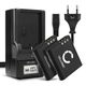 2x Batteri Li-90B, Li-92B 1100mAh + Lader