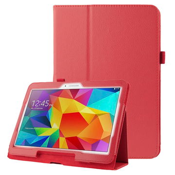 Lomme for Samsung Galaxy Tab 4 10.1 (SM-T530 / SM-T531 / SM-T533 / SM-T535) - Kunstlær, rød shell pocket tasker