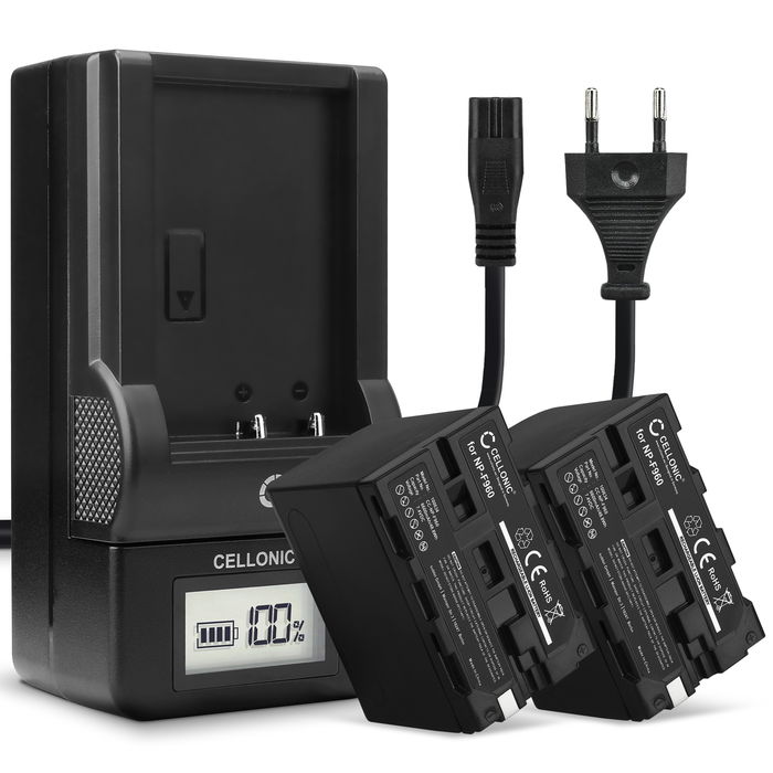 2x Sony NP-F970 Batteri