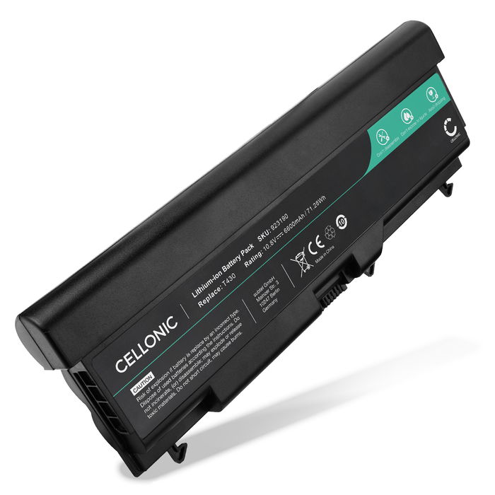 Batteri for Lenovo ThinkPad T430, T420, T530i, T510, T520, T410, T530, W530, W520, SL400, 0A36303 6600mAh 10.8V fra CELLONIC