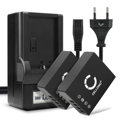 2x Batteri for Fuji FujiFilm X-T2 Fuji X100V X-T20 X-T10 X-T1 X-Pro2 X-Pro1 X-A3 X-A2 X-A1 Kameraer 1140mAh + Lader fra CELLONIC