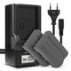 2x Batteri EN-EL3 EN-EL3e 2000mAh + Lader