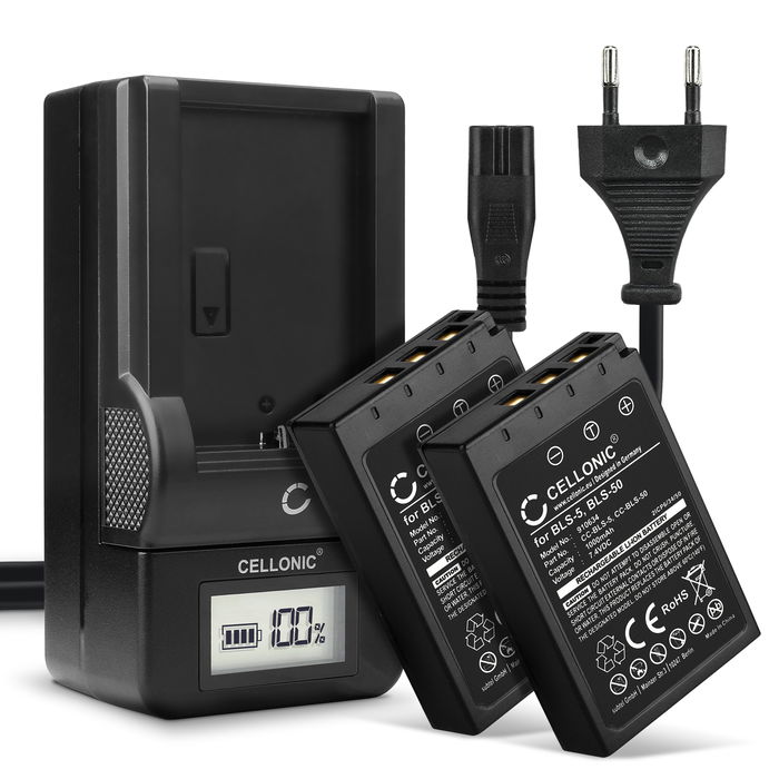 2x Olympus BLS-5 Batteri