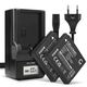 2x Batteri DMW-BCF10 DMW-BCF10E 700mAh + Lader