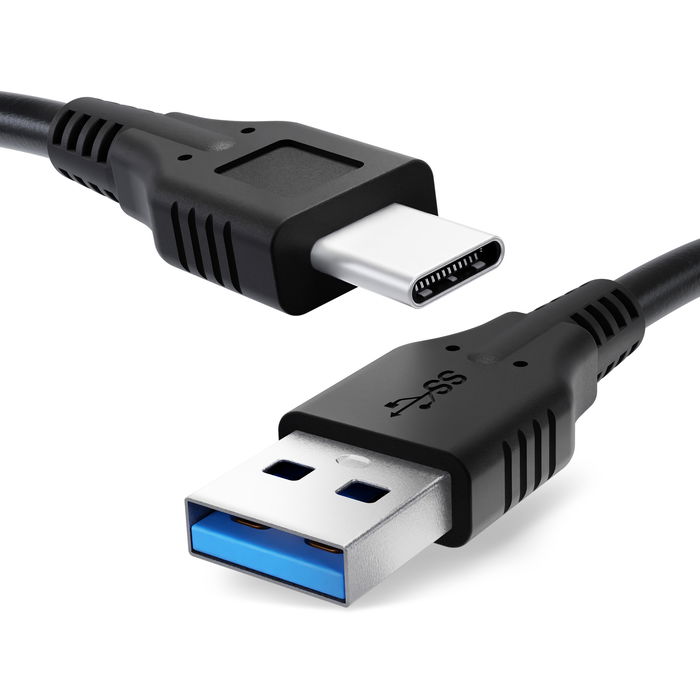 USB Kabel for smarttelefoner, nettbrett, høyttalere, GPS, smartwatch eller hodetelefoner - 1m Ladekabel 3A USB Ledning PVC Datakabel svart