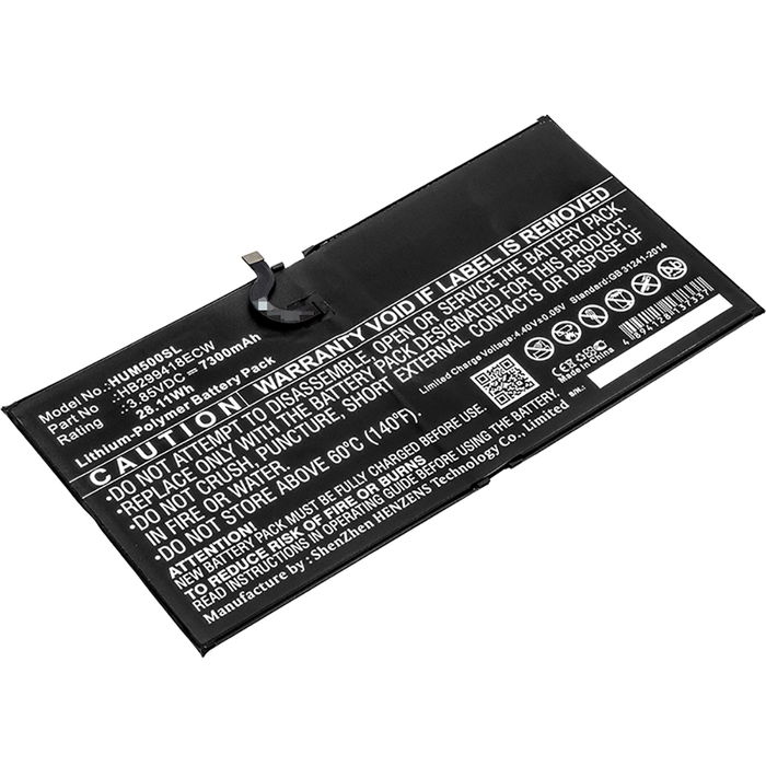 Batteri for Huawei MediaPad M5 10.8 / M5 Pro 10.8, CMR-AL09, CMR-W09, CMR-AL19, CMR-W19 7300mAh fra subtel
