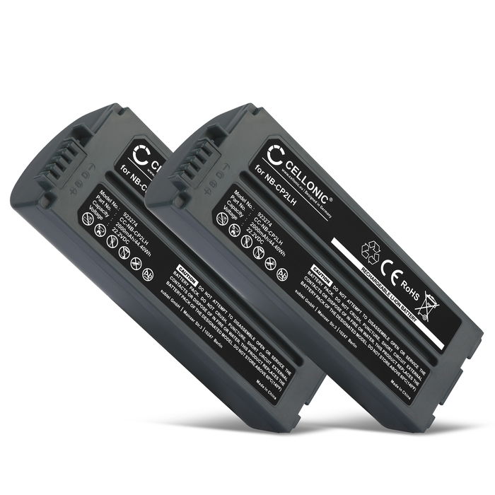 2x Batteri Canon NB-CP2L 2000mAh