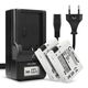 2x Batteri LP-E8 1020mAh + Lader