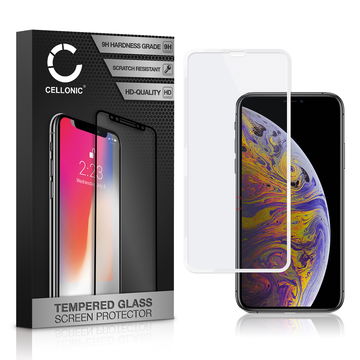 Skjermbeskytter glass iPhone XS Max (3D Full Cover, 9H, 0,33mm, Full Glue) Herdet Glass