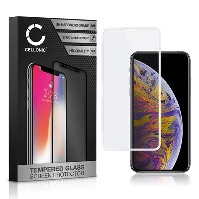 Skjermbeskytter glass iPhone XS Max (3D Full Cover, 9H, 0,33mm, Full Glue) Herdet Glass