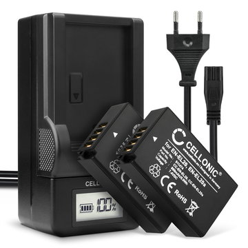 2x Batteri for Nikon CoolPix P1000, CoolPix P950, 1 J1, 1 AW1, Coolpix A, 1 V3, 1 S1, MH-27, EN-EL20 Kameraer 800mAh + Lader fra CELLONIC