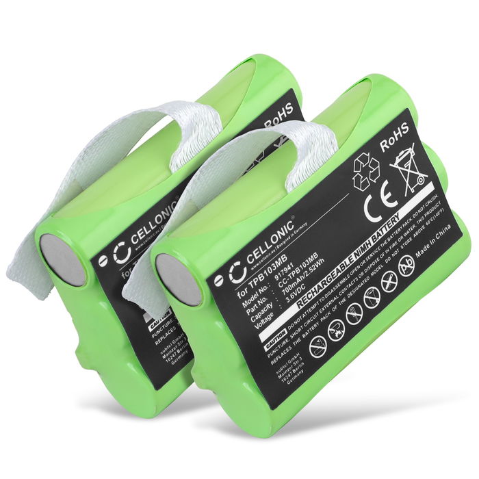2x Topcom Twintalker 3700 Batteri 700mAh Akku Battery fra subtel