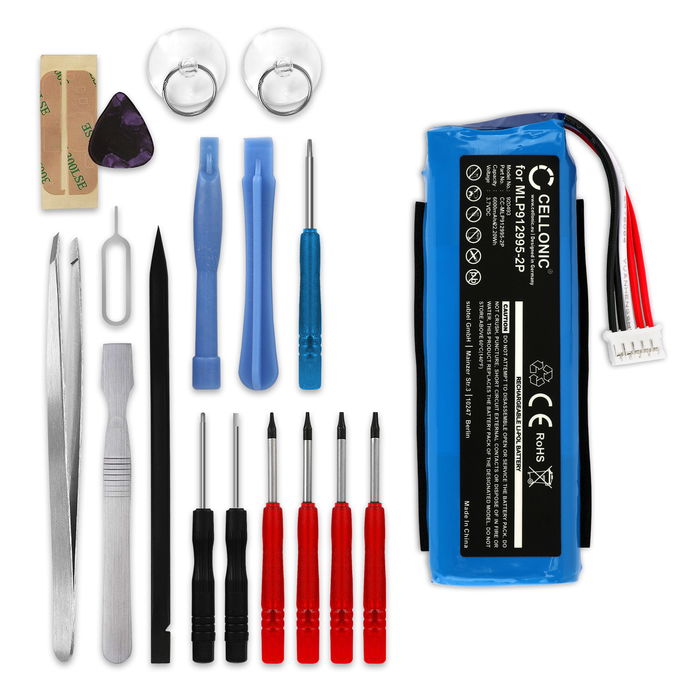 Batteri for JBL Charge 2+, Charge 2 +, Charge 2 plus / JBL GSP1029102 6000mAh + Verktøy fra CELLONIC