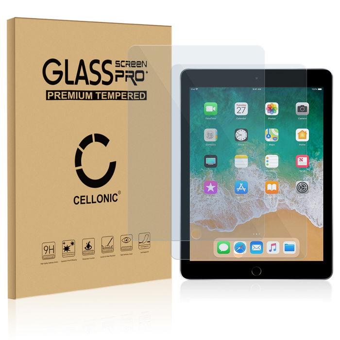 2x Skjermbeskytter glass Apple iPad Air 2 / iPad Pro 9.7" / iPad 5 / iPad 6 (2.5D Avrundede hjørner , 9H, 0,33mm, Full Glue) Herdet Glass