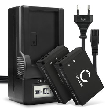 2x Batteri for Canon M50, EOS M100, EOS 100D, Rebel SL1, M50 Mark II, Canon PowerShot SX70 HS Kameraer 820mAh + Lader fra CELLONIC