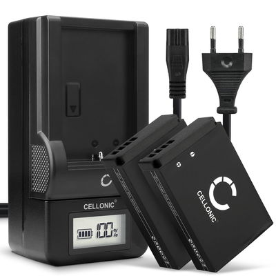 2x Batteri for Canon M50, EOS M100, EOS 100D, Rebel SL1, M50 Mark II, Canon PowerShot SX70 HS Kameraer 820mAh + Lader fra CELLONIC