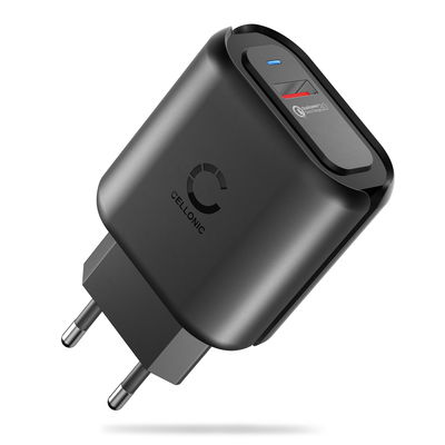 USB Lader for mobiltelefon nettbrett høyttaler med QC Quick Charge 3.0 24W 3A 3.6V - 12V USB hurtiglader med 1x USB Kontakt USB plugg for stikkontakt Power Adapter