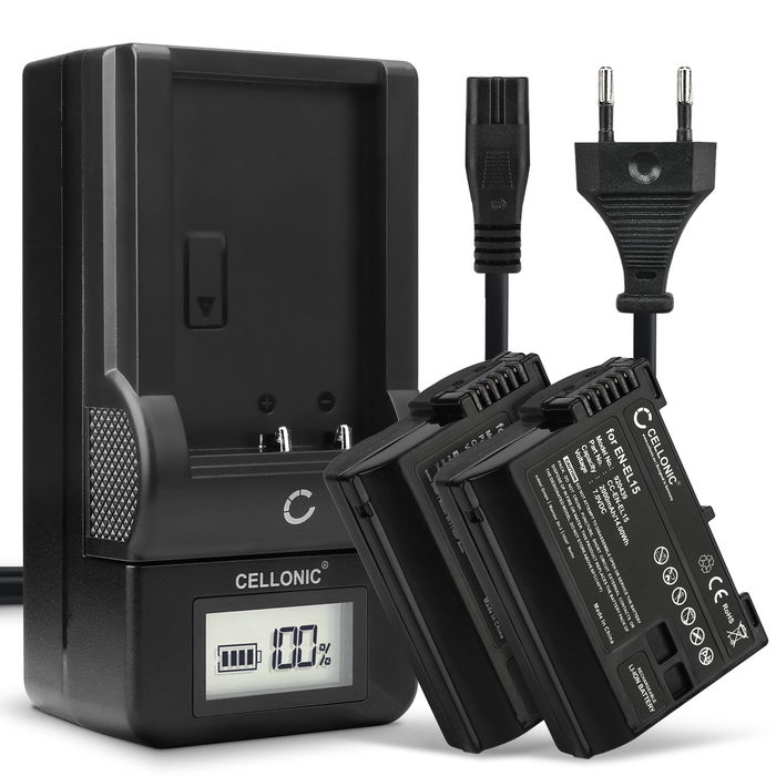 2x Batteri Nikon Coolpix 880 750mAh + Lader