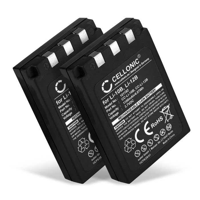 2x Batteri Olympus µ 400 1100mAh