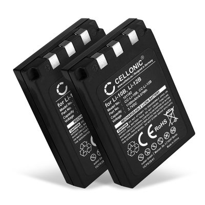 2x Batteri for Olympus mju 300, 400, 410, 500, 600, 800, 810, 1000, Stylus 300, Stylus 400 Kameraer 1100mAh fra CELLONIC