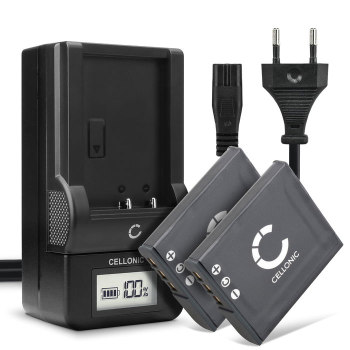 2x Batteri Sony Cyber-shot DSC-W130 900mAh + Lader