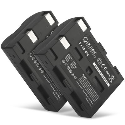 2x Batteri for Konica Minolta Maxxum 7D, Dynax 5D, 7D, DiMAGE A2, A1, Maxxum 7D, 5D Kameraer 1600mAh fra CELLONIC