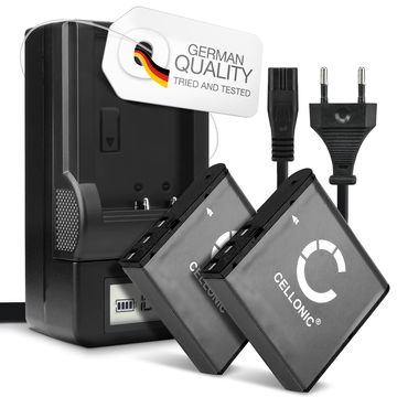 2x Batteri for Kodak PIXPRO AZ528, AZ421, AZ422, AZ521, AZ365, AZ525, AZ361, AZ527, LB-060 LB-060 (950mAh, 3.7V) + Lader fra CELLONIC