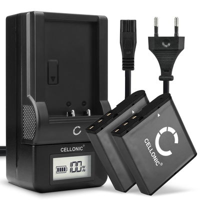2x Batteri for Kodak PIXPRO AZ528, AZ421, AZ422, AZ521, AZ365, AZ525, AZ361, AZ527, LB-060 LB-060 (950mAh, 3.7V) + Lader fra CELLONIC