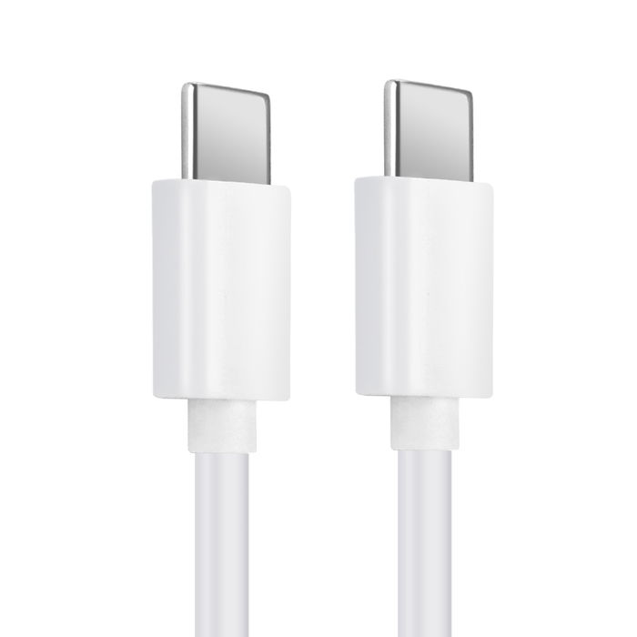 USB Kabel for Apple Macbook Pro 13 2016, A1989, Apple A1706, Apple A1534 - 1m Ladekabel USB Ledning PVC Datakabel hvit