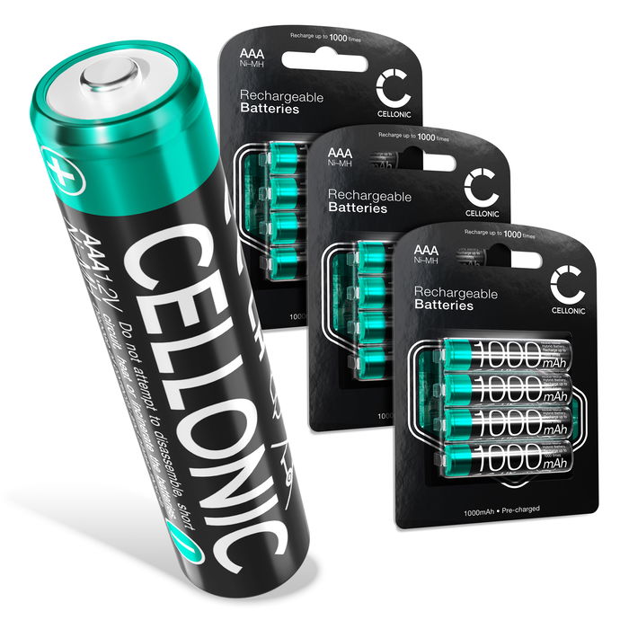 Oppladbart batterier AAA Cellonic 12x