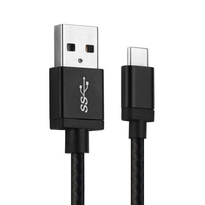 Datakabel for Microsoft Lumia 950 / Lumia 950 XL - 1m, 3A USB kabel, svart