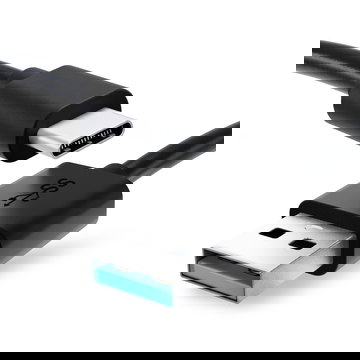 USB Kabel for HP Pro Tablet 608 G1 / Elite x2 1012 G1 (USB A 2.0 -> USB Type C) - 1m Ladekabel 3A USB Ledning PVC Datakabel svart