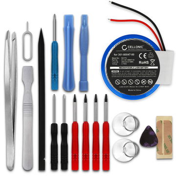 Batteri til Garmin Approach S1, Forerunner 110, 210, 610, S1 - PD3032, 361-00047-0 (200mAh) + Verktøy Reservebatteri