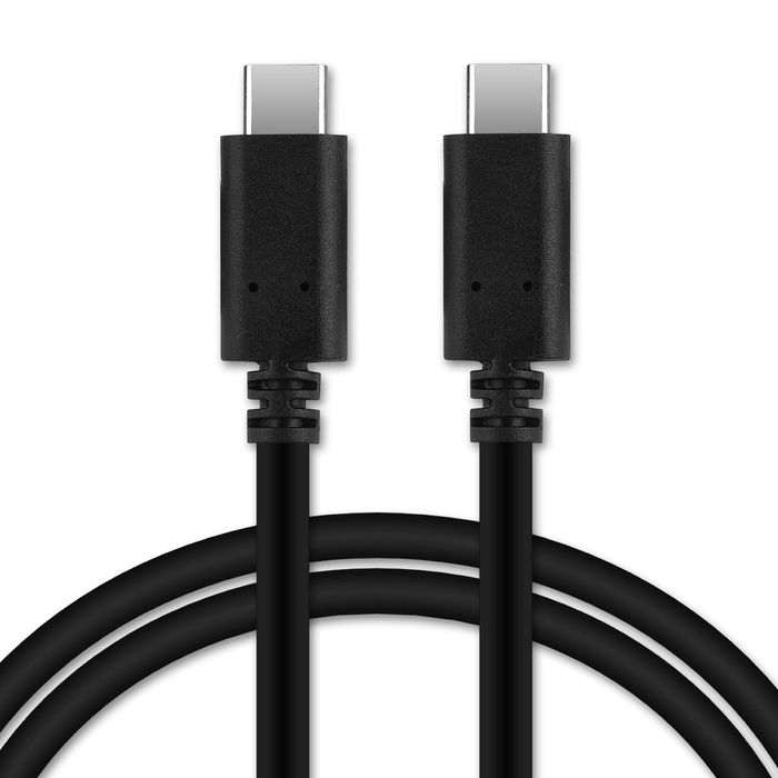 Datakabel for Essential Phone USB-C > USB-C (3.0) - 1m, 3A (PD-60W) USB kabel, svart