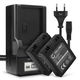 2x Batteri CGA-S002e CGA-S002e-1B CGR-S002 DMW-BM7 680mAh + Lader