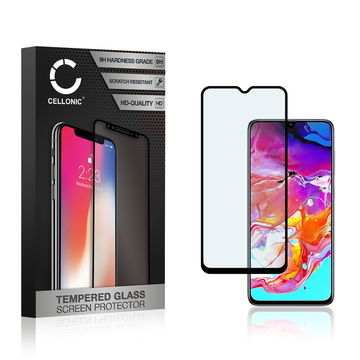 Skjermbeskytter glass Samsung Galaxy A70 (SM-A705) (3D Case-friendly, 9H, 0,33mm, Full Glue) Herdet Glass