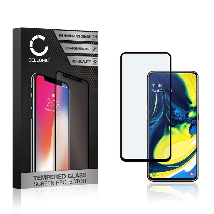 Skjermbeskytter glass Samsung Galaxy A80 (SM-A805) (3D Full Cover, 9H, 0,33mm, Full Glue) Herdet Glass