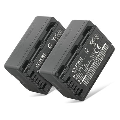 2x Batteri for Panasonic HC-VX870, HDC-SD40, HC-V700, HC-V500, HC-V100, HC-V250, HC-V210 1500mAh fra CELLONIC