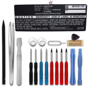 Batteri for Huawei MediaPad 10 Link S10-201u S10-202u S10-201L / Huawei HB3X1 6400mAh + Verktøy fra subtel