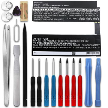 Batteri for Apple iPad Pro 10,5" (A1701 / A1709 / A1852), A1798 8130mAh + Verktøy fra subtel