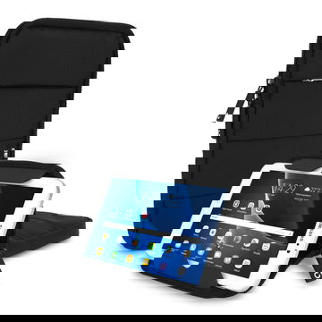 CELLONIC Nettbrettveske 8 tommer Universal Nylon Sort - Beskyttelse til nettbrett med anti-støt-bobler, vannavstøtende | Etui